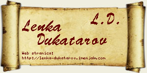 Lenka Dukatarov vizit kartica
